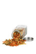 Dried pasta spilling from jar Dried pasta spilling from jar