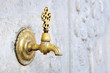 Brass faucet. Water tap