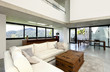 beautiful modern house in cement, interior, living room beautiful modern house in cement, interior, living room