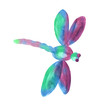 Watercolor Dragonfly, isolated