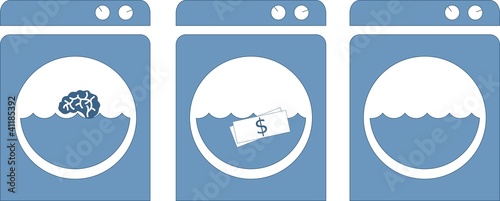 Vector: Washing machine / Brain and money wash (Vectors) Washing machine / Brain and money wash (Vectors)