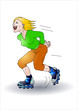 woman in-line skating woman in-line skating