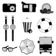 stuff for travel and beach illustration vector