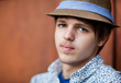 portrait of a handsome young man .