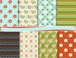 abstract floral vector set of scrapbook paper