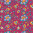 Fantasy floral seamless pattern