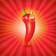 Vettoriale: Sunburst Background With Red Hot Pepper Sunburst Background With Red Hot Pepper