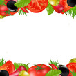 Vettoriale: Border With Vegetables Border With Vegetables