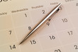 Pen on calendar