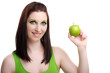 Jung Beauty with a green Apple