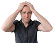 Man concerned about surprise or grief