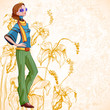 Retro Floral Woman