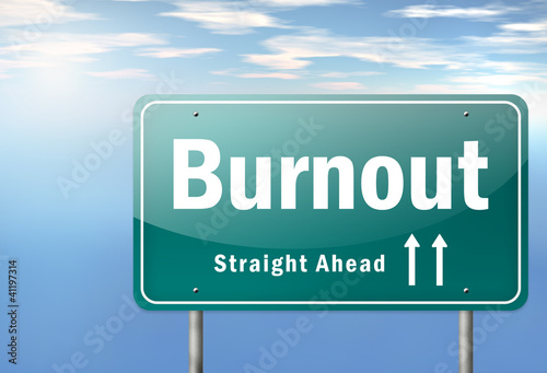 Illustration: Highway Signpost "Burnout" Highway Signpost "Burnout"