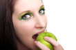 Jung Beauty with a green Apple