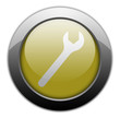 Yellow Metallic Orb Button 
