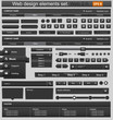 web design elements set black