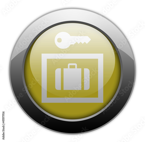 Illustration: Yellow Metallic Orb Button "Locker / Storage" Yellow Metallic Orb Button "Locker / Storage"
