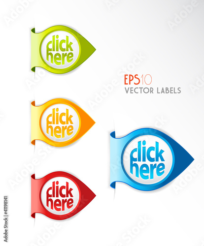 Vector: Set of colorful labels. Set of colorful labels.