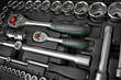 Toolbox close up, car tools kit