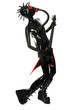 Heavy Rubber Black Latex Fetish GasMask Girl Rock Guitar