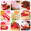 canvas print picture - Cake and fruit desserts