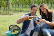 Winegrowers tasting wine
