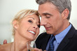 Couple having a celebratory drink