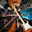 Electric guitars background