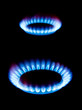Flames of gas