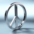 peace and love symbol over blue background peace and love symbol over blue background