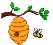 Vector: illustration of isolated beehive branch illustration of isolated beehive branch