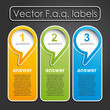 Vector faq labels