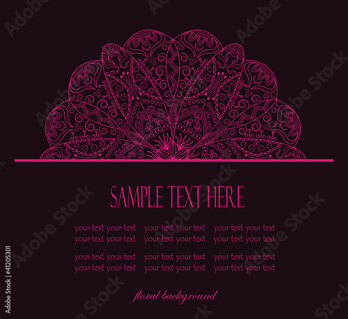 Vector: stylish greeting card with lacy patterns in pink stylish greeting card with lacy patterns in pink