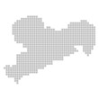 Pixelkarte - Bundesland Sachsen