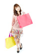 Beautiful shopping woman. Portrait of asian woman.