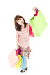 Beautiful shopping woman. Portrait of asian woman.