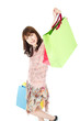 Beautiful shopping woman. Portrait of asian woman.