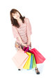 Beautiful shopping woman. Portrait of asian woman.