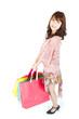 Beautiful shopping woman. Portrait of asian woman.
