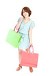 Beautiful shopping woman. Portrait of asian woman.