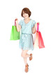 Beautiful shopping woman. Portrait of asian woman.