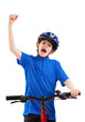Cyclist isolated on white background Cyclist isolated on white background