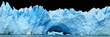 Icebergs isolated on black