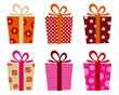 Vector: Retro gifts set isolated on white Retro gifts set isolated on white