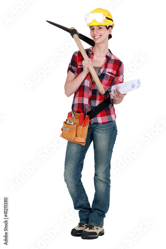 Photo: Women with flat peak and Women with flat peak and