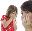 Photo: sad mother and doughter - problems concept sad mother and doughter - problems concept