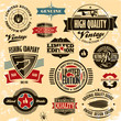 Retro style labels and badges vintage collection