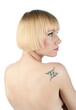 beauty portrait with gemini tattoo beauty portrait with gemini tattoo