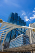 Skywalk in bangkok in business area