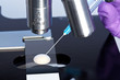 Photo: Embryology sample and microscope Embryology sample and microscope